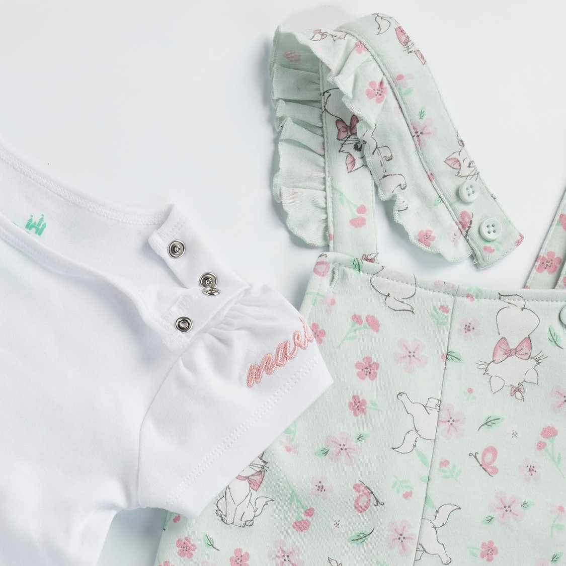 Marie Print Dungaree and T-shirt Set