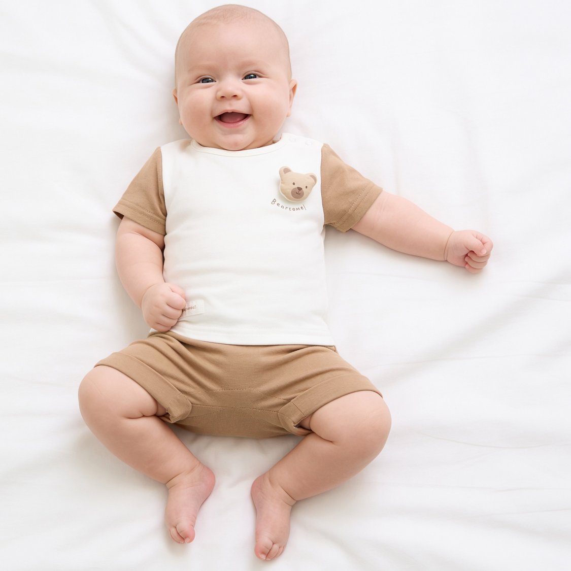 Juniors Colourblocked Romper and Soft Toy