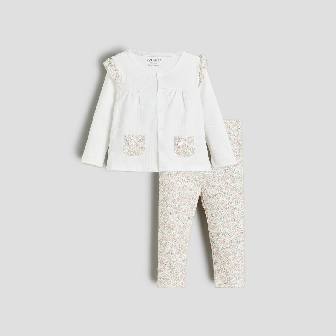 JUNIORS Printed Top and Pyjama Set