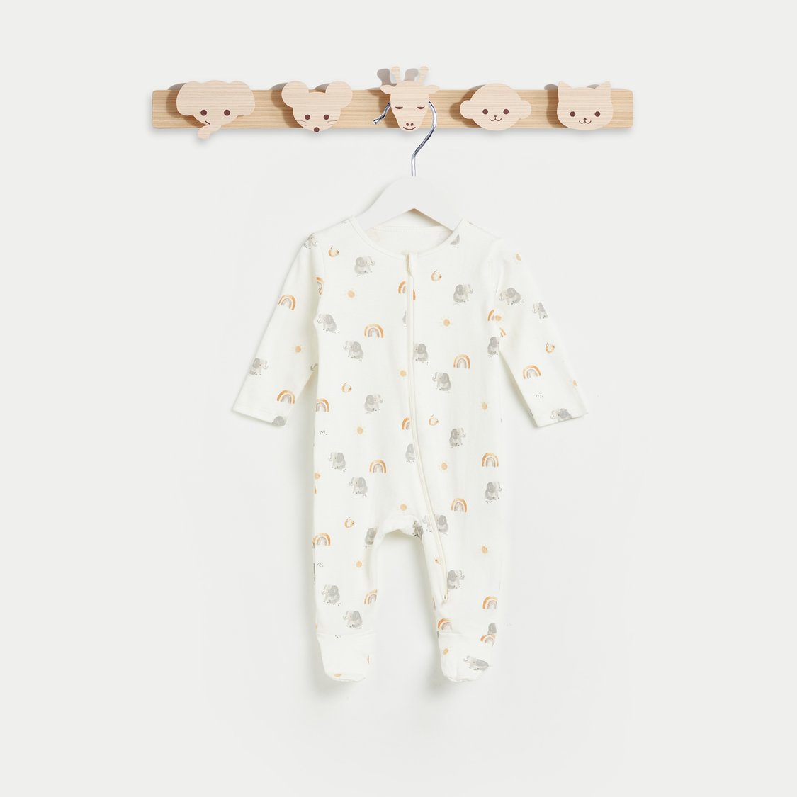 Juniors Printed Sleepsuit with Zip Closure - Set of 3