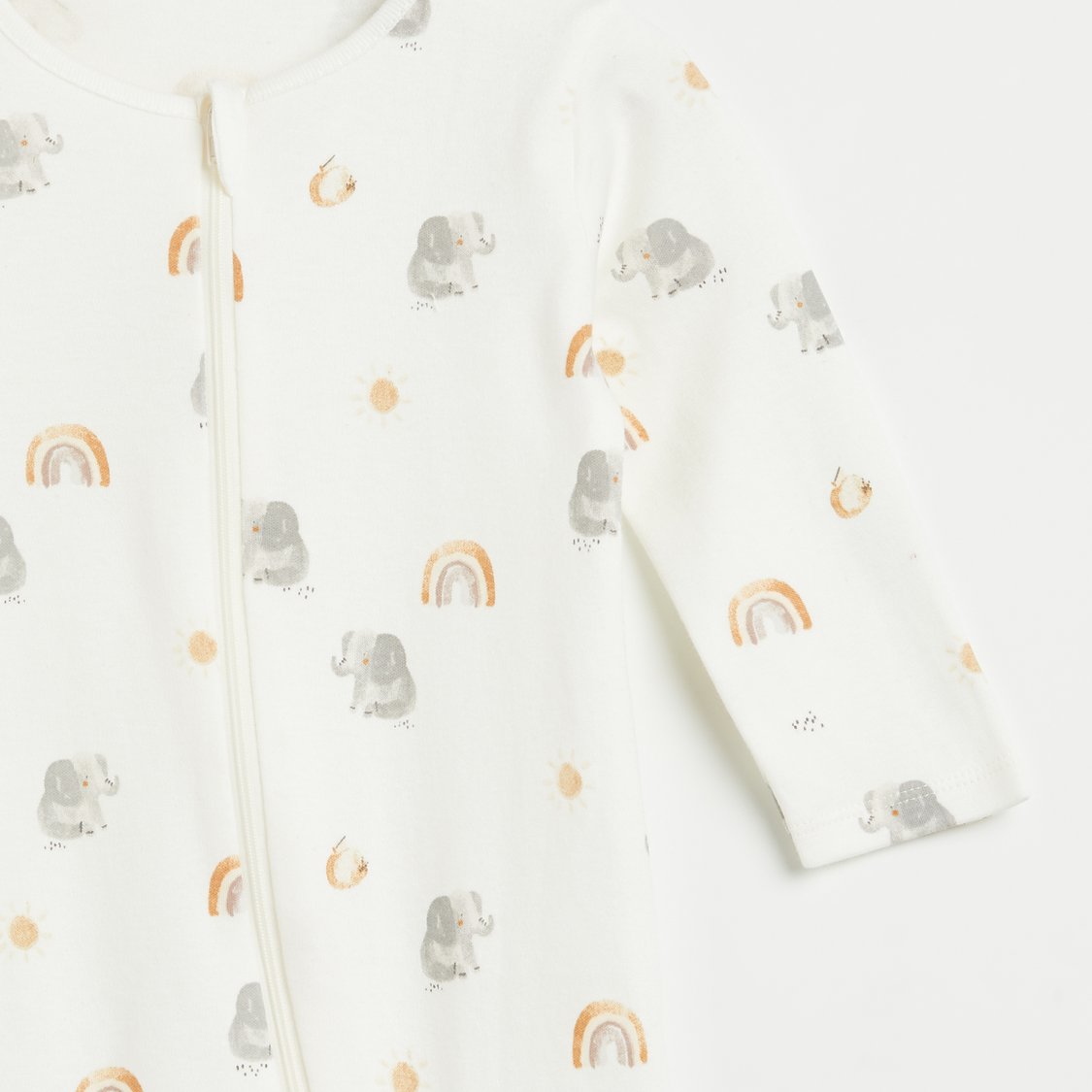 Juniors Printed Sleepsuit with Zip Closure - Set of 3