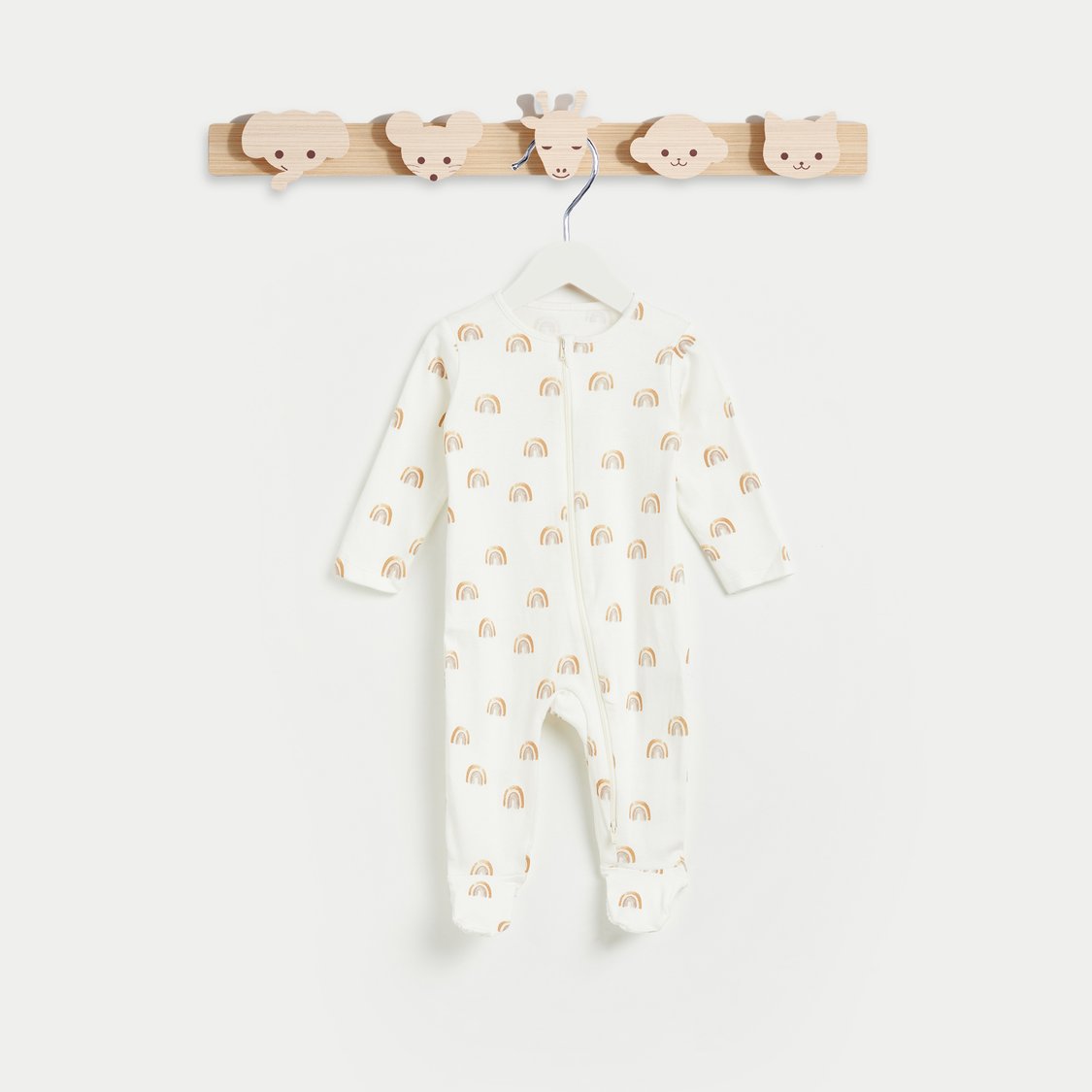 Juniors Printed Sleepsuit with Zip Closure - Set of 3