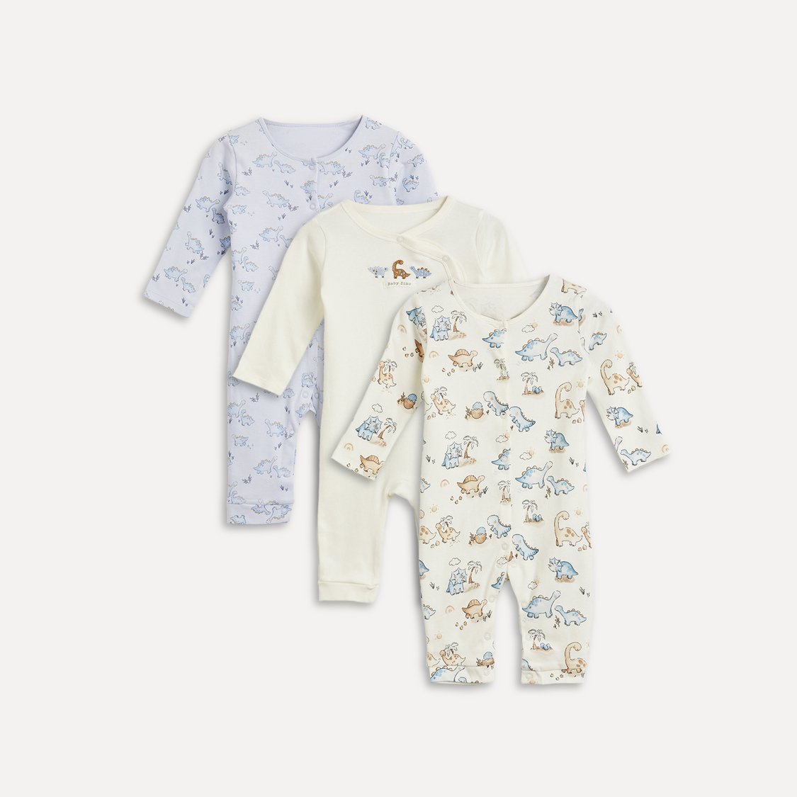 Juniors Assorted Rompers with Snap Button - Set of 3