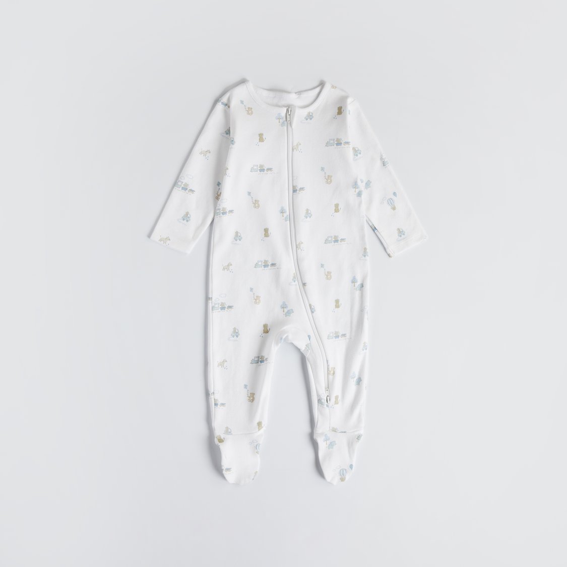 Juniors Printed Sleepsuit with Zip Closure - Set of 3