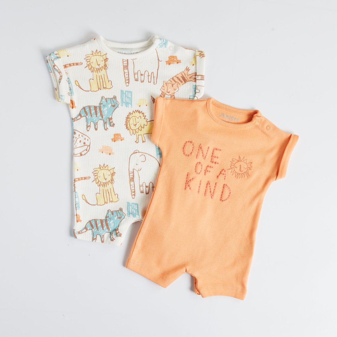 Juniors Printed Rompers - Pack of 2