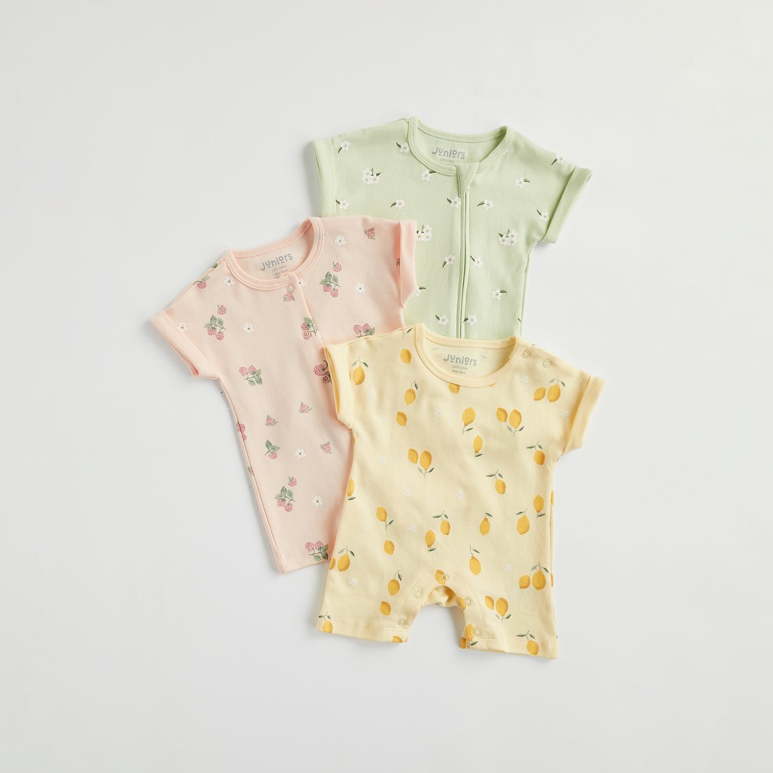 Juniors Floral Printed Romper - Set of 3