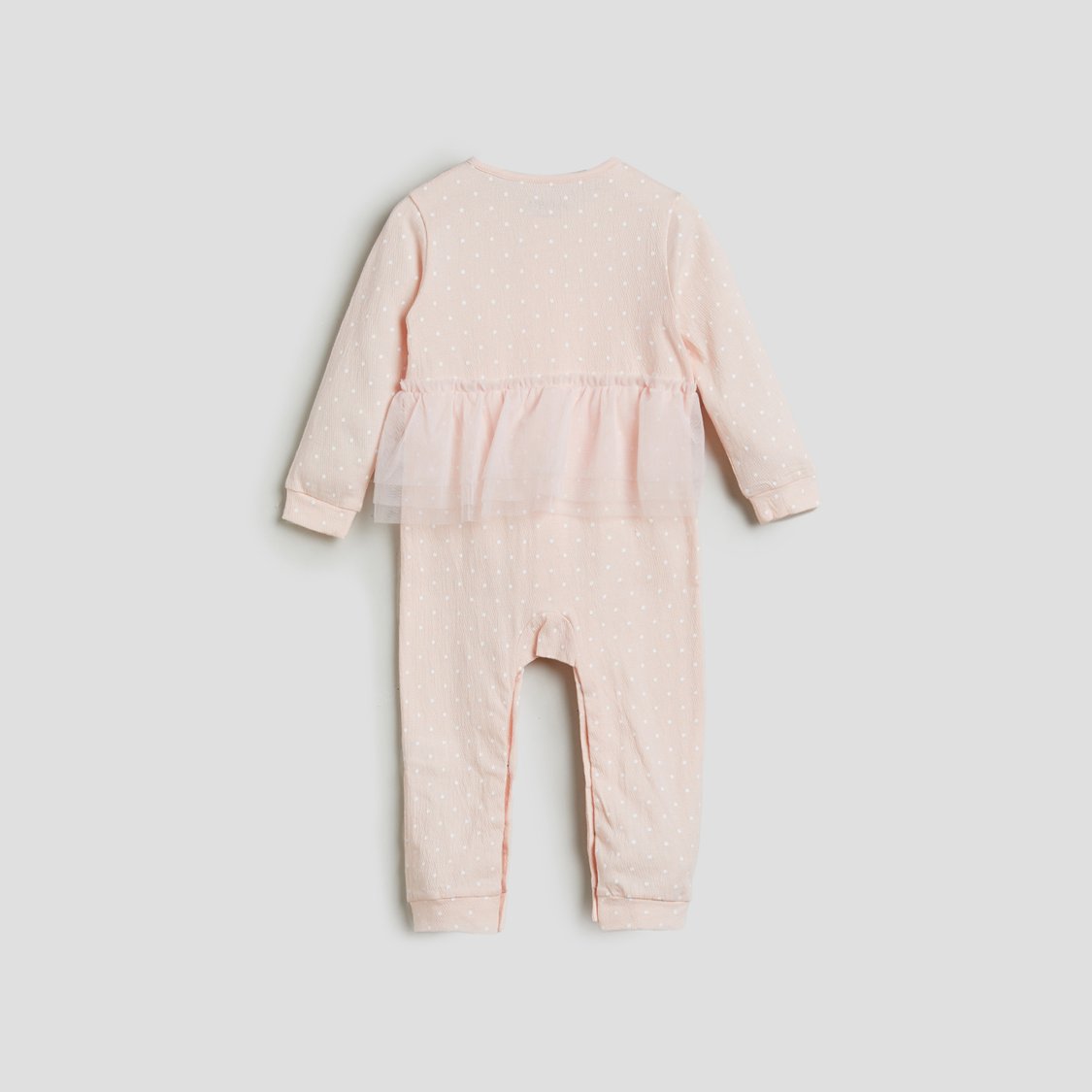 Juniors Polka Dot Print Sleepsuit with Snap Button