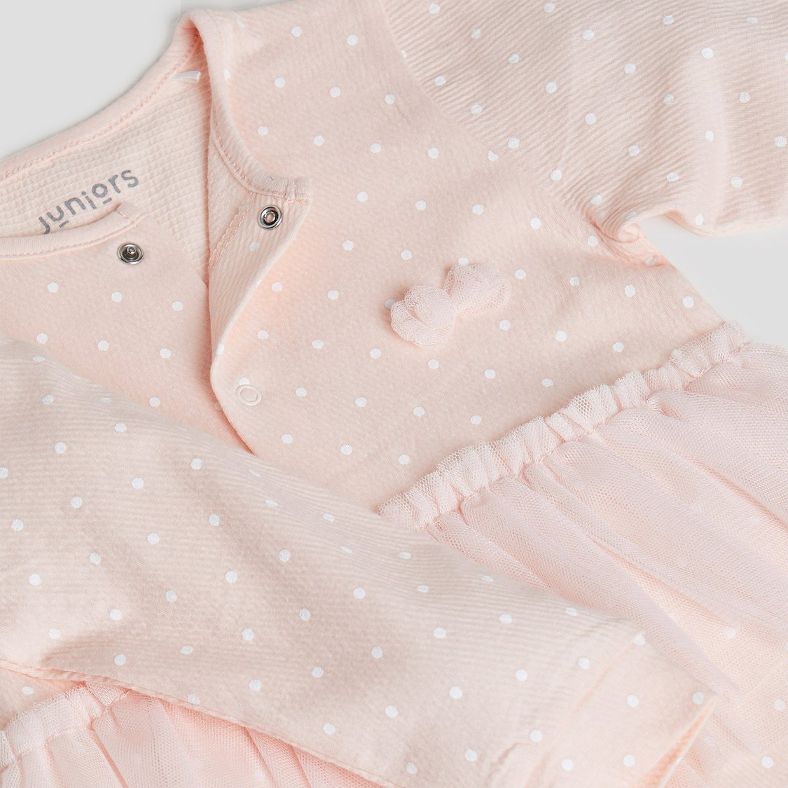 Juniors Polka Dot Print Sleepsuit with Snap Button