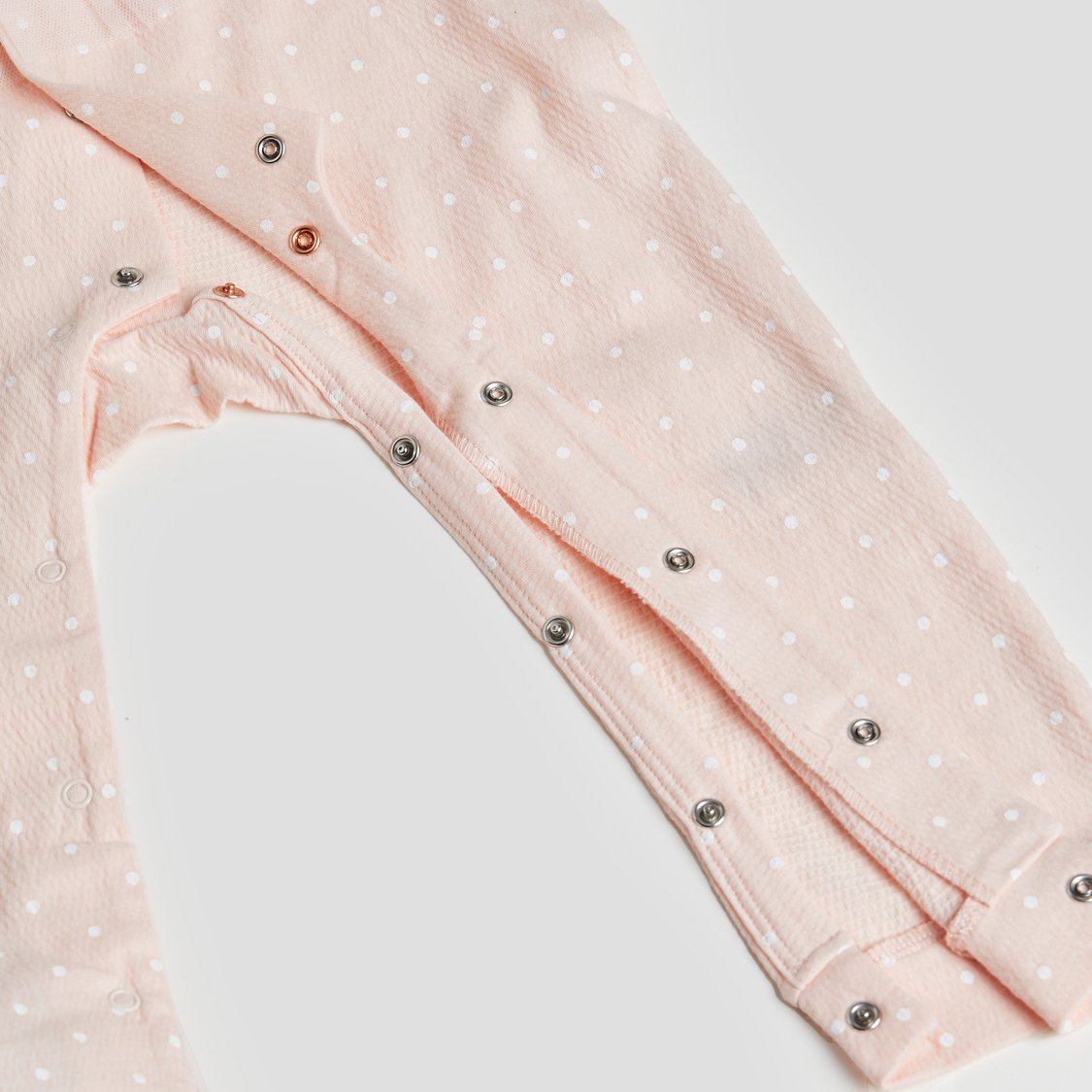 Juniors Polka Dot Print Sleepsuit with Snap Button