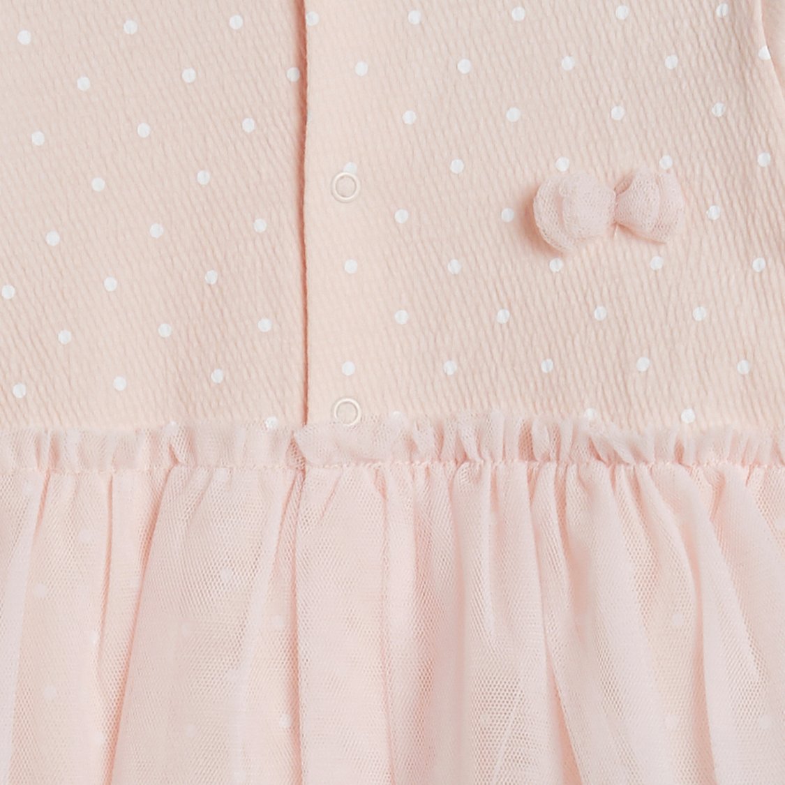 Juniors Polka Dot Print Sleepsuit with Snap Button