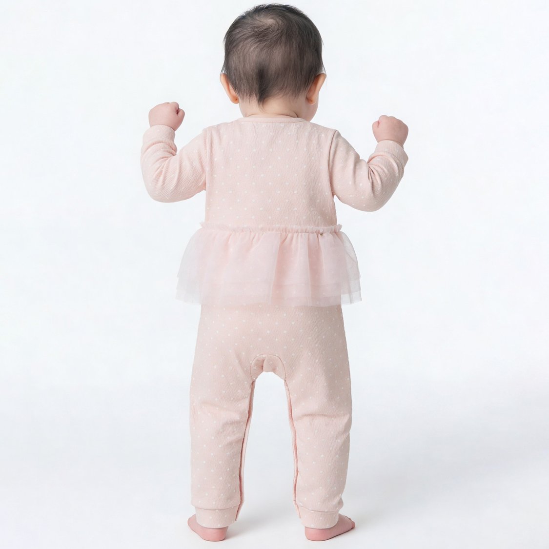 Juniors Polka Dot Print Sleepsuit with Snap Button