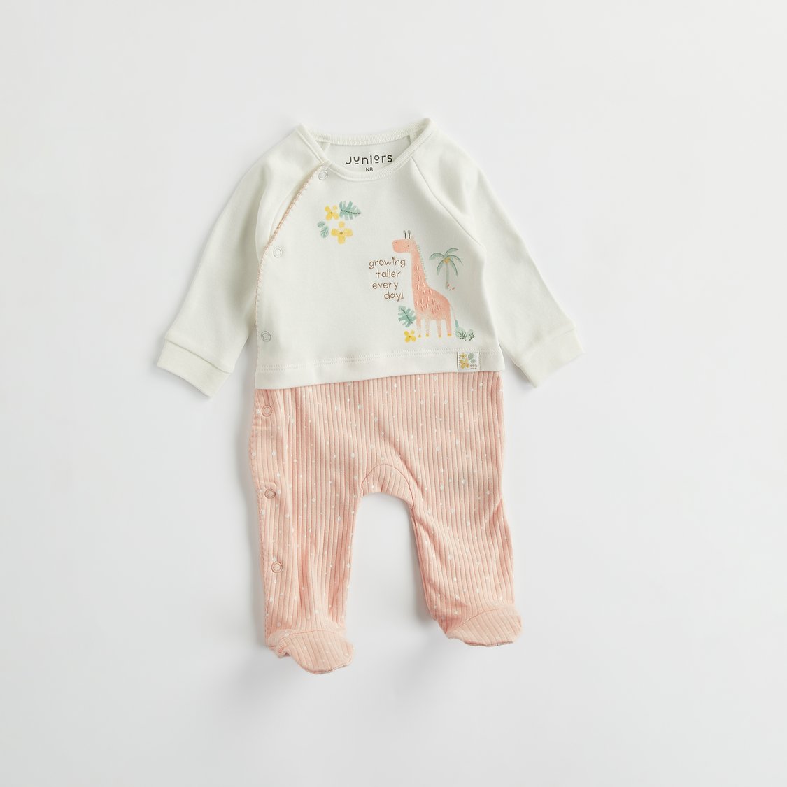 Juniors Textured Sleepsuit with Button Closure