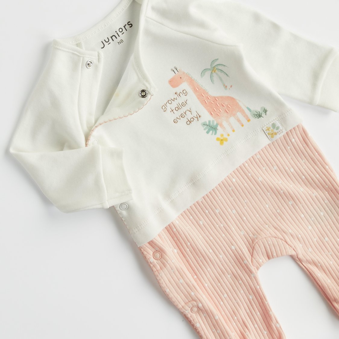 Juniors Textured Sleepsuit with Button Closure