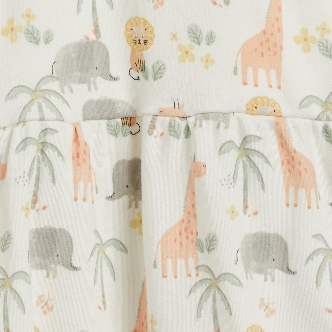 Juniors Animal Print T-shirt and Dungaree Set