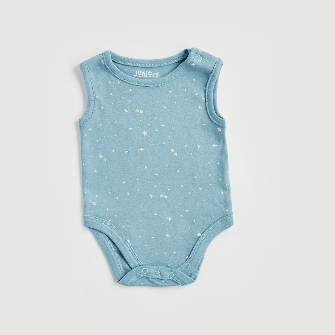 Juniors Space Print Sleeveless Bodysuit - Set of 3