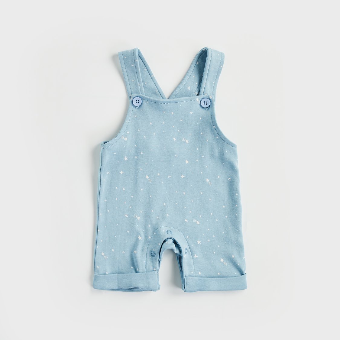 Juniors Solid T-shirt and Printed Dungaree Set