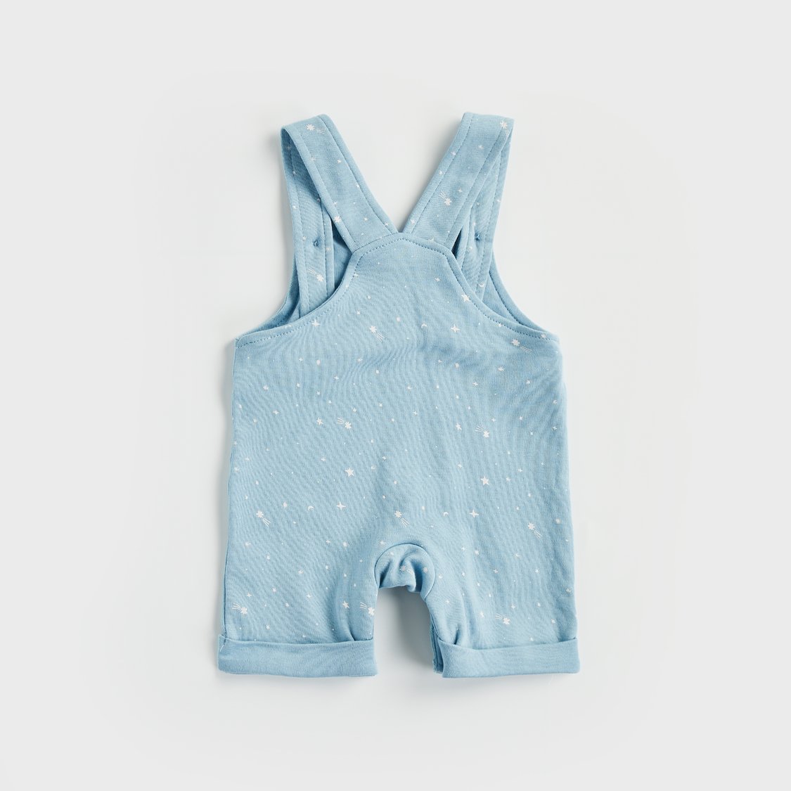 Juniors Solid T-shirt and Printed Dungaree Set