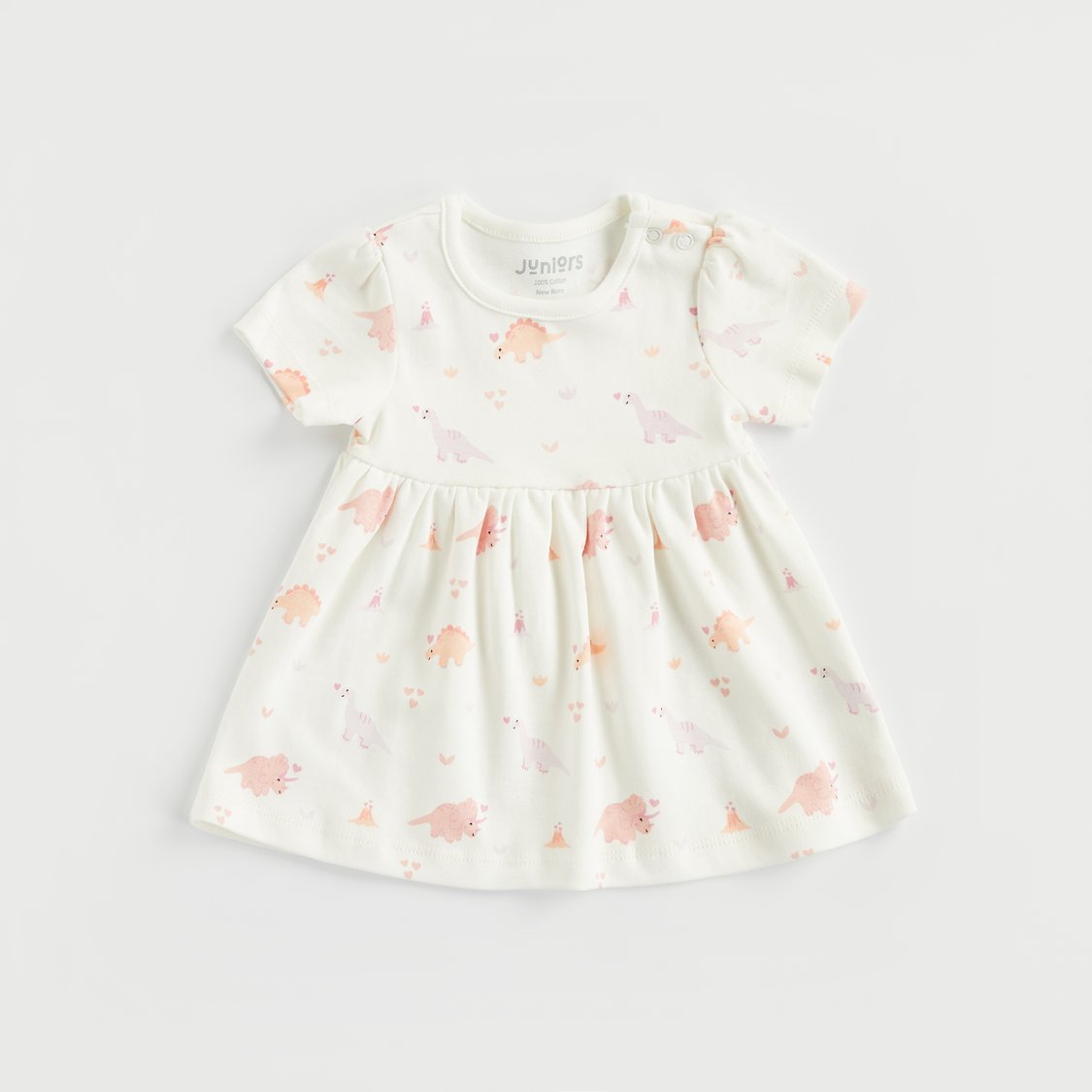 Juniors Printed Dress with Button Closure - Set of 2