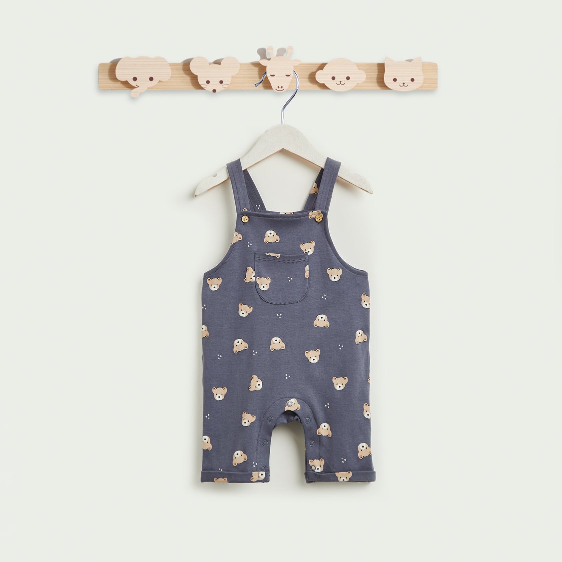Juniors Printed Dungaree with T-shirt Set