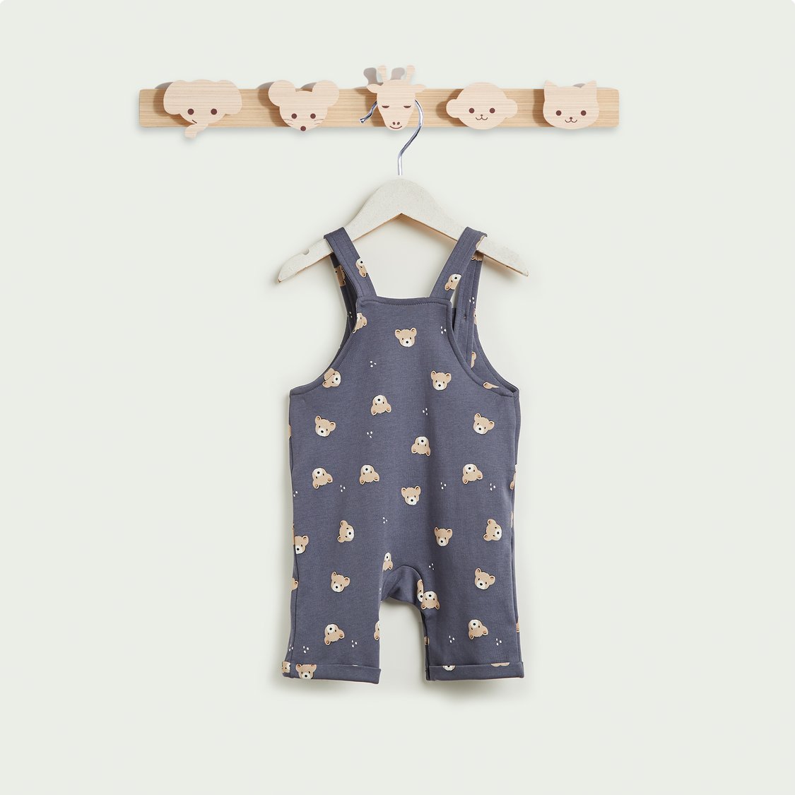Juniors Printed Dungaree with T-shirt Set