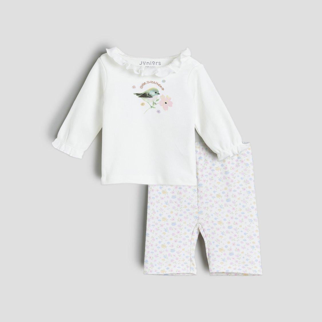 Juniors Printed T-shirt and Pyjama Set