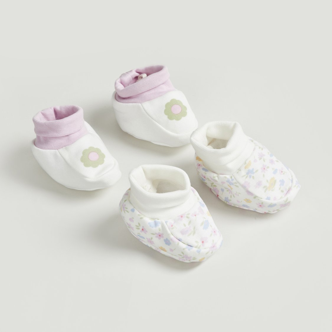 Juniors Printed Booties - Pack of 2