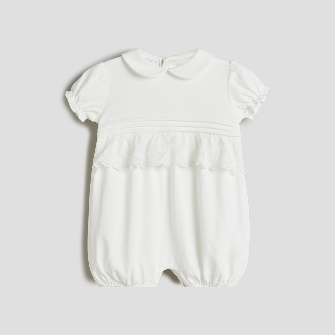 Giggles Lace-Trim Romper