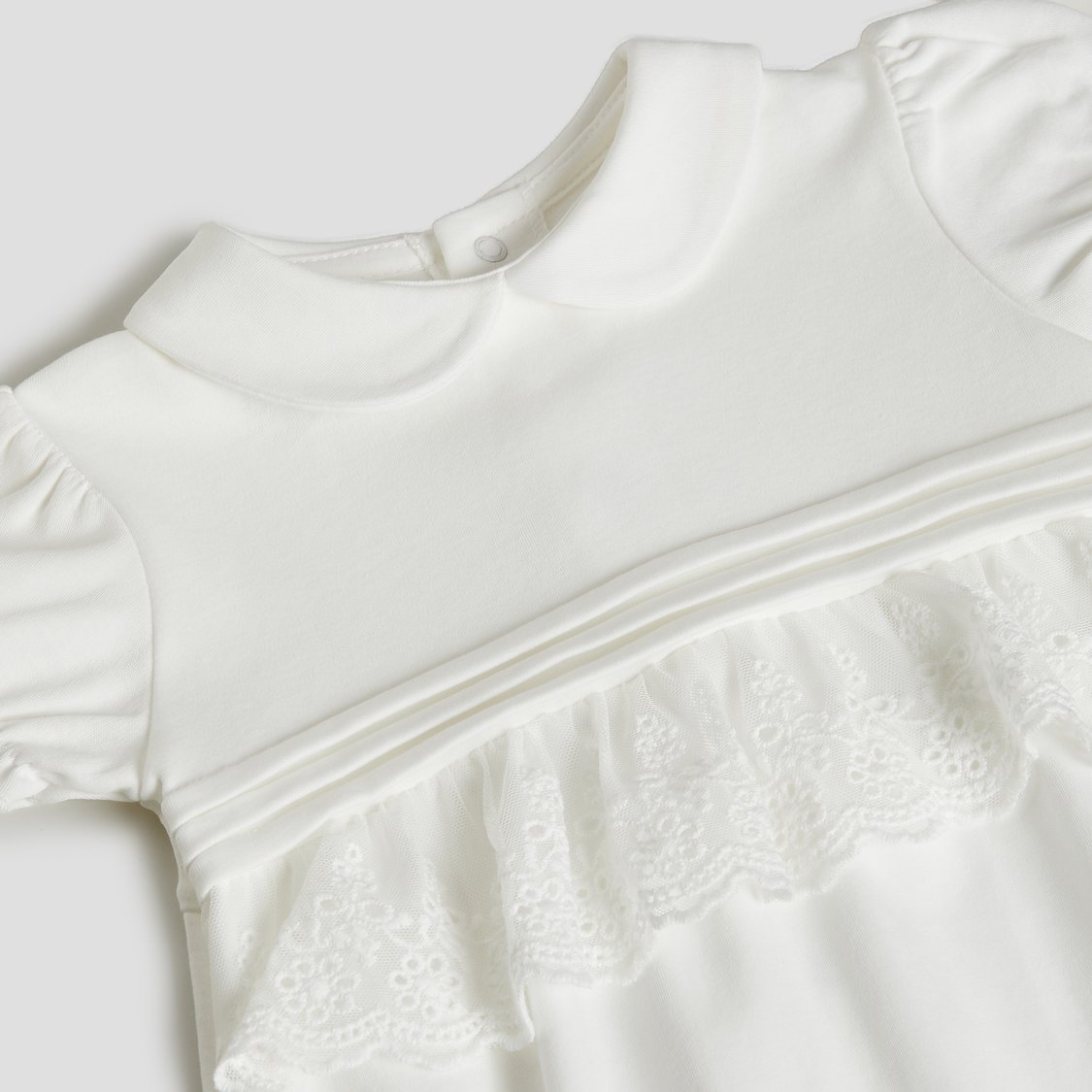 Giggles Lace-Trim Romper