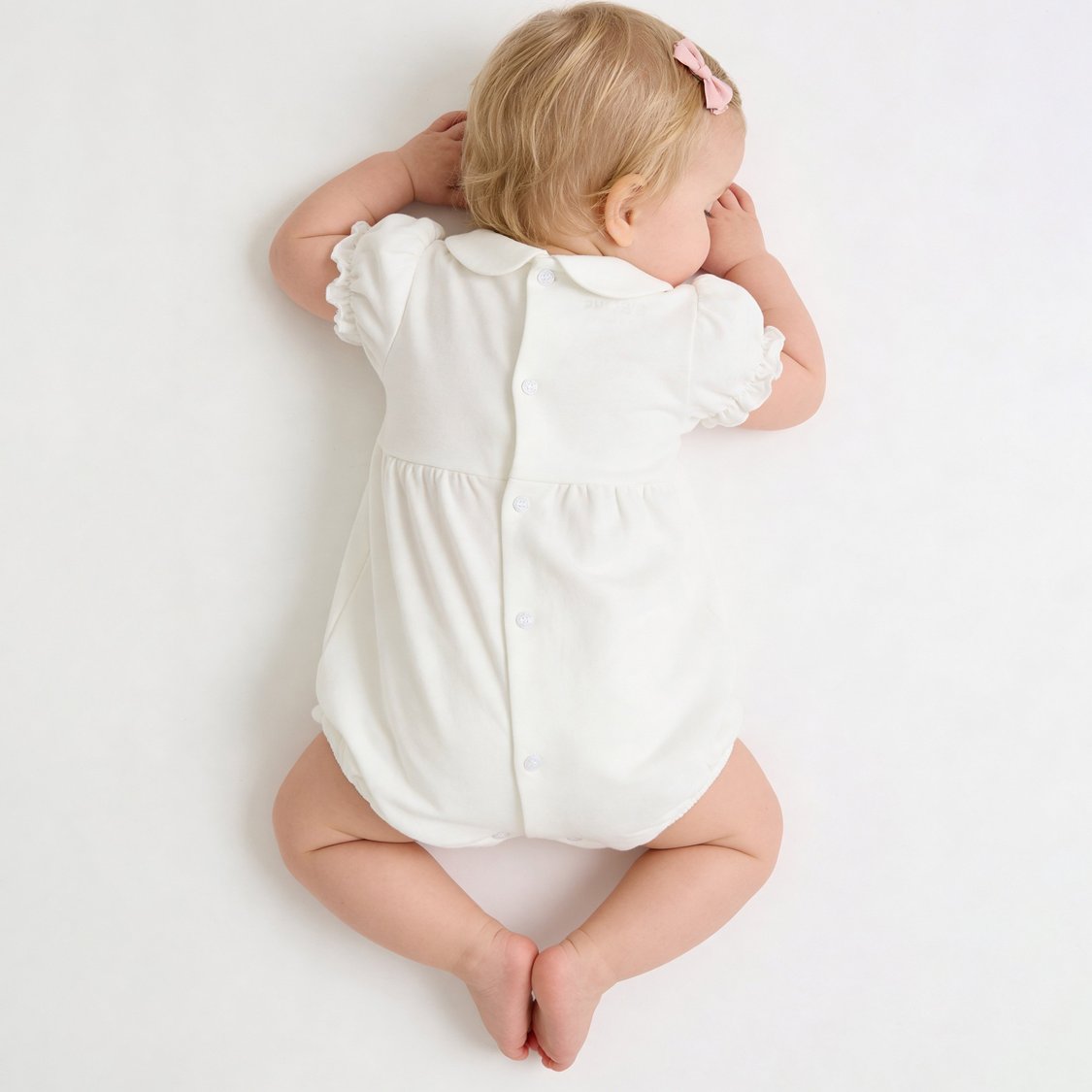 Giggles Lace-Trim Romper