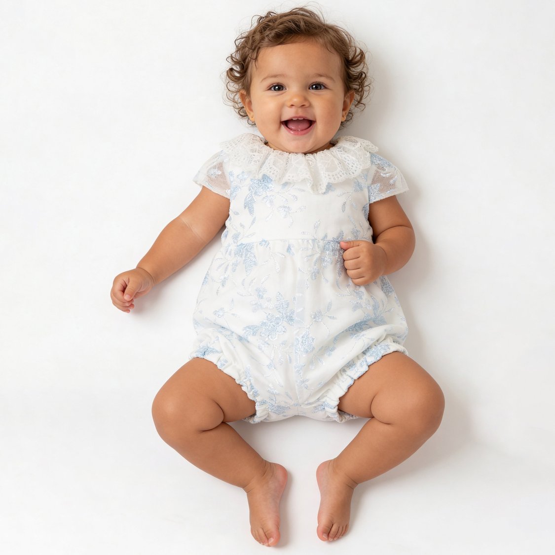Giggles Embroidered Romper