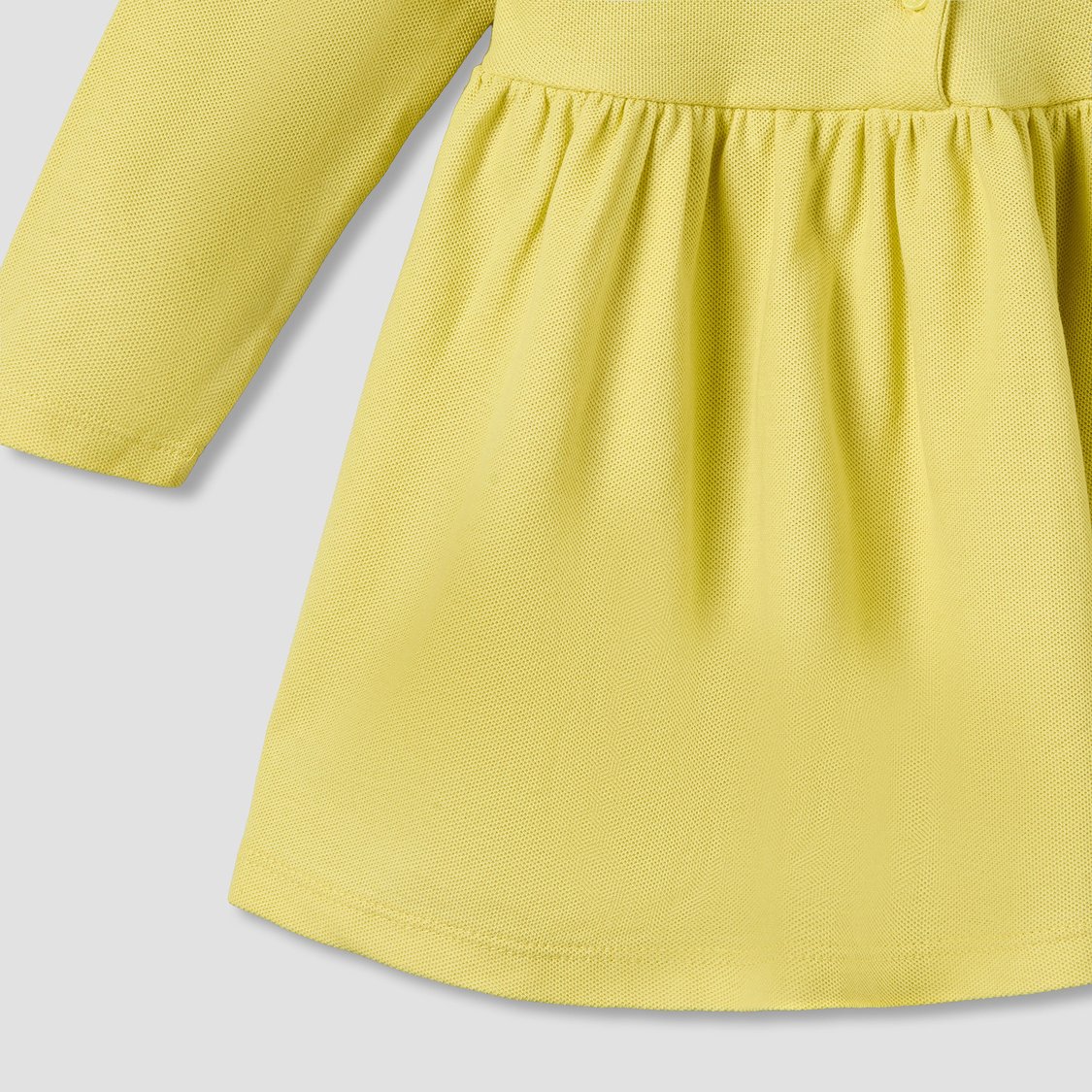 Juniors A-line Dress with Scallop Collar