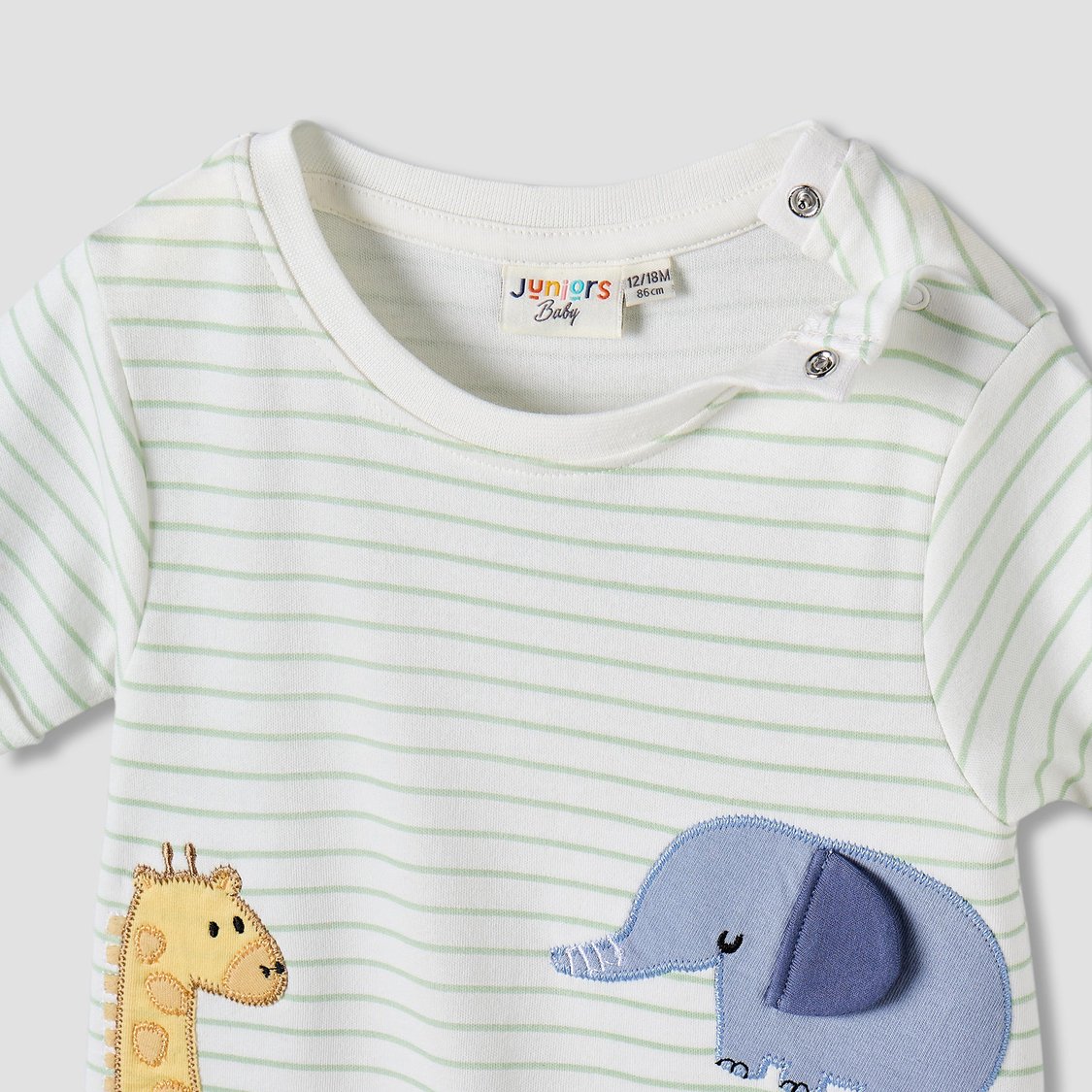 Juniors Animal Applique Rompers with Snap Button