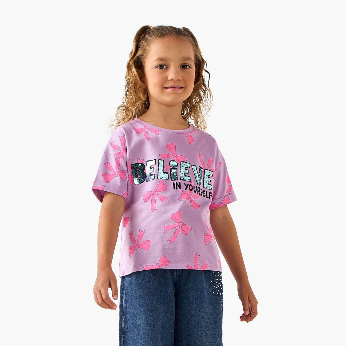 Juniors Sequinned T-shirt