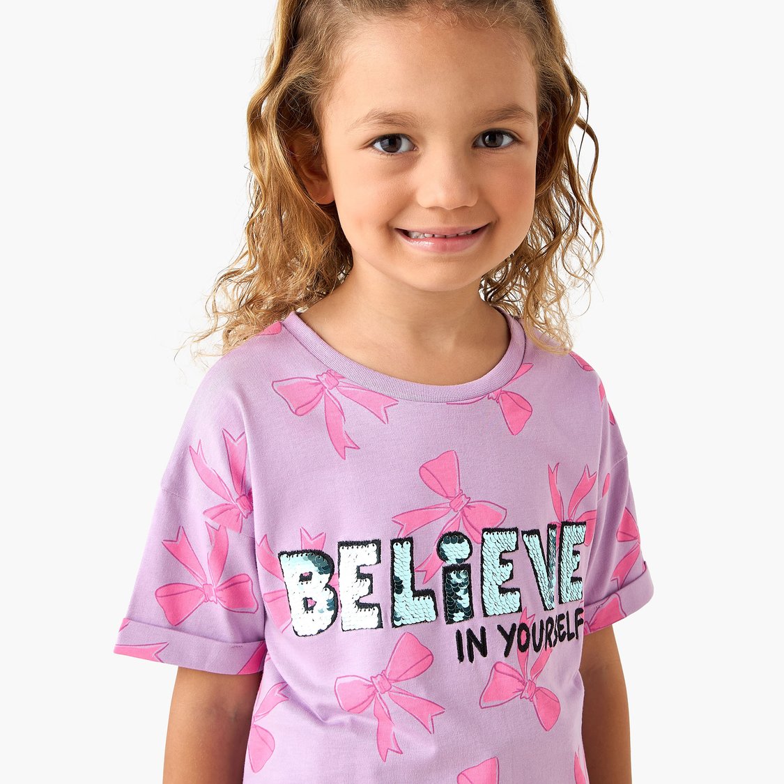 Juniors Sequinned T-shirt