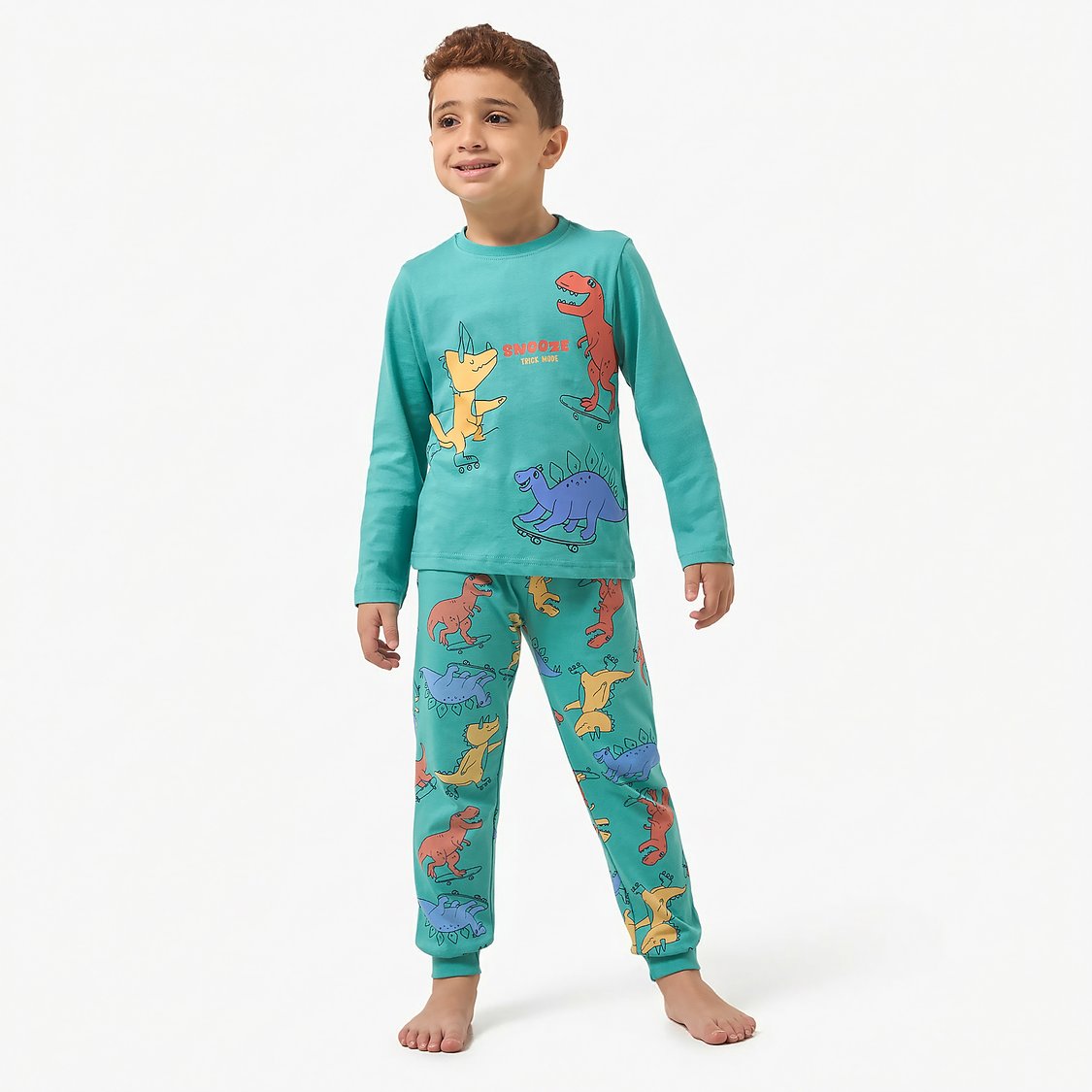 Juniors Dinosaur Print T-shirt and Joggers Set