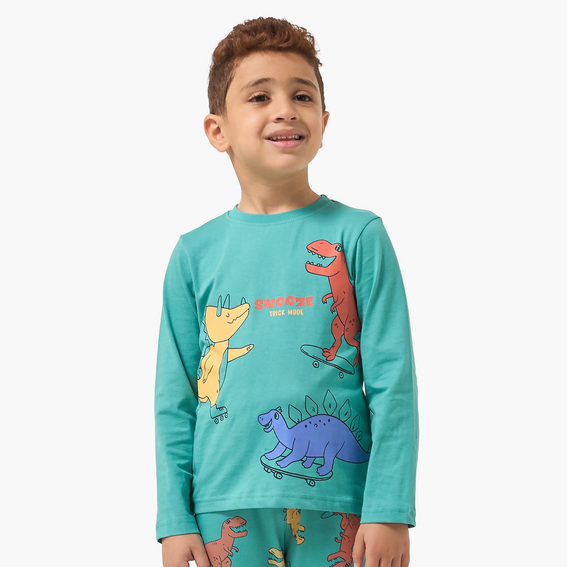 Juniors Dinosaur Print T-shirt and Joggers Set