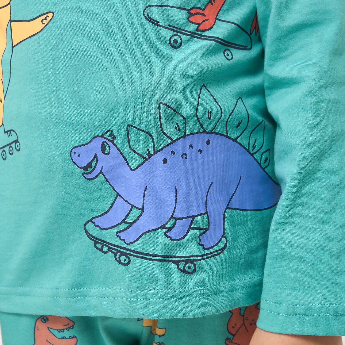 Juniors Dinosaur Print T-shirt and Joggers Set