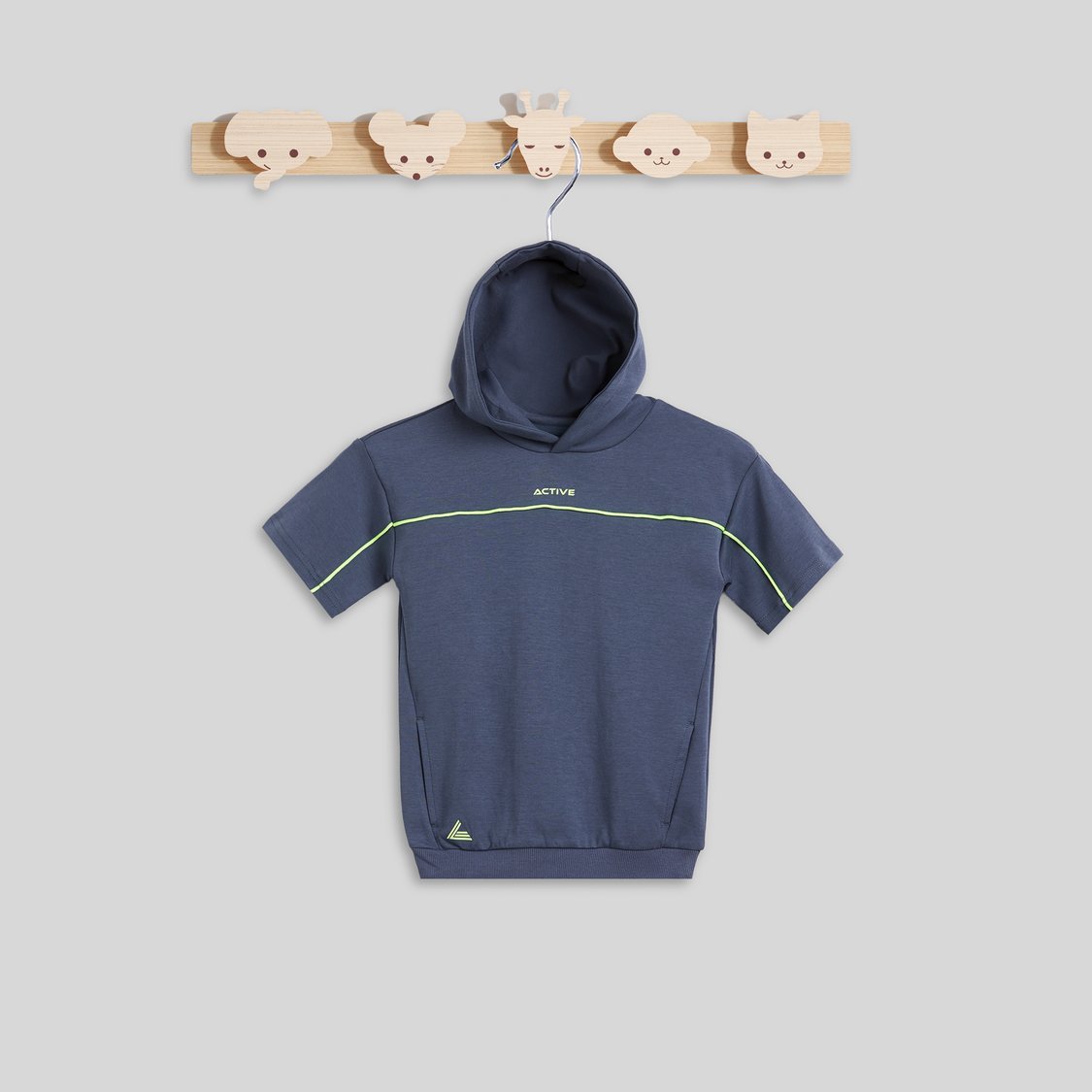 Junior Sports Solid T-shirt and Shorts Set