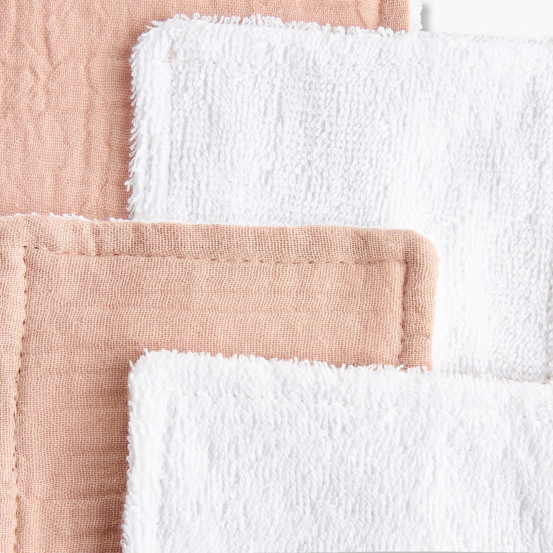 Giggles Textured Muslin Baby Face Wipes - Set of 4