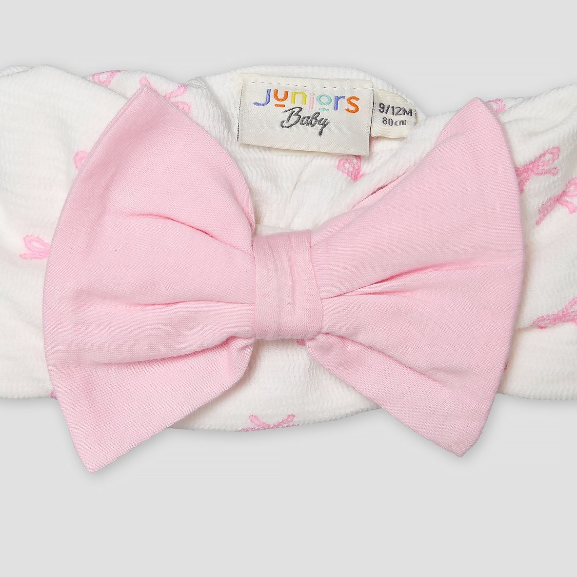 Juniors Bow Print Top and Skirt Set with Headband