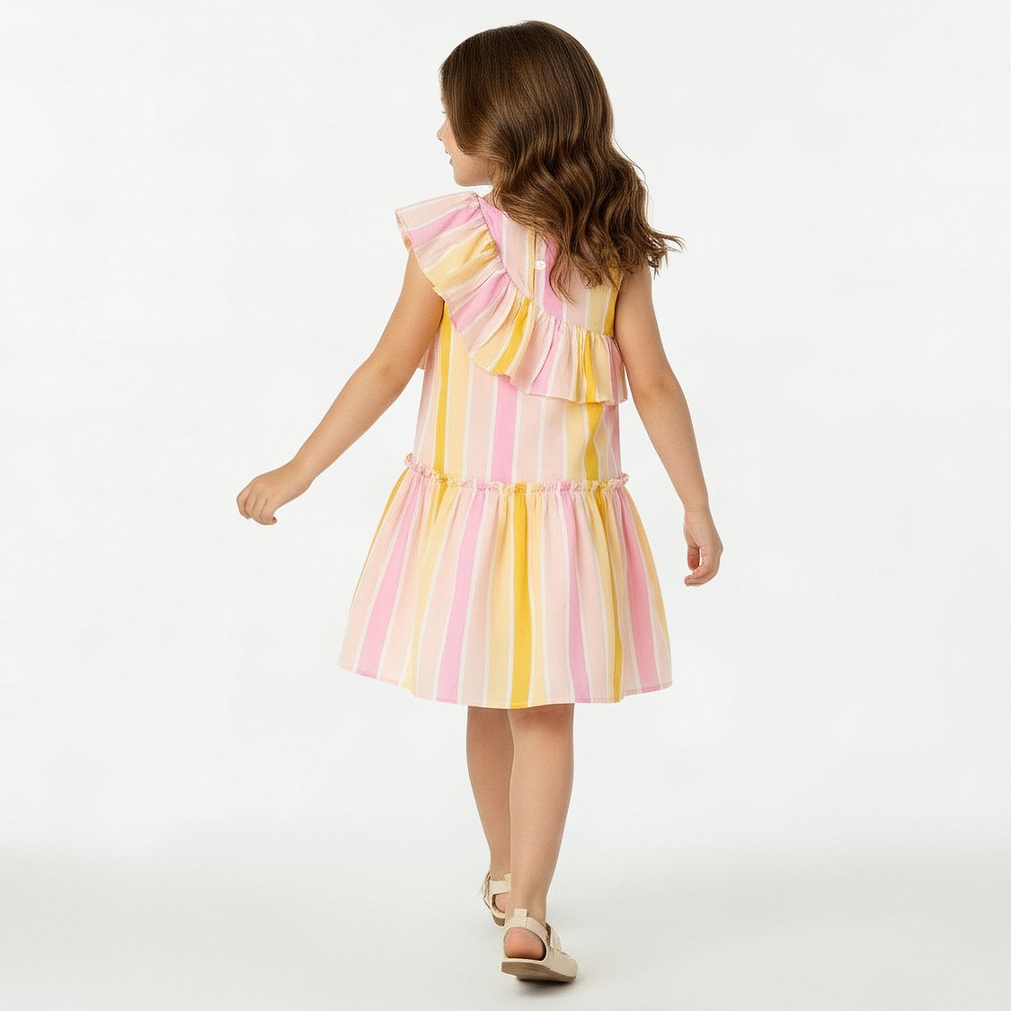 Juniors Striped A-line Dress