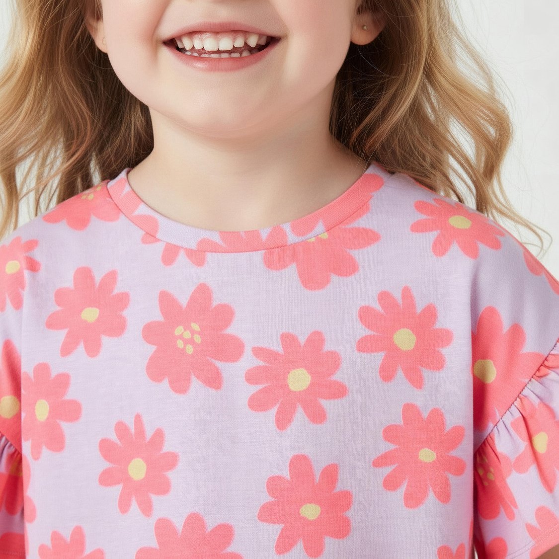 Juniors Floral Print T-shirt