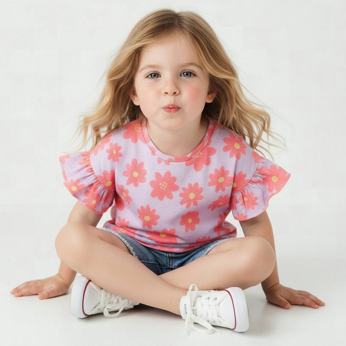 Juniors Floral Print T-shirt