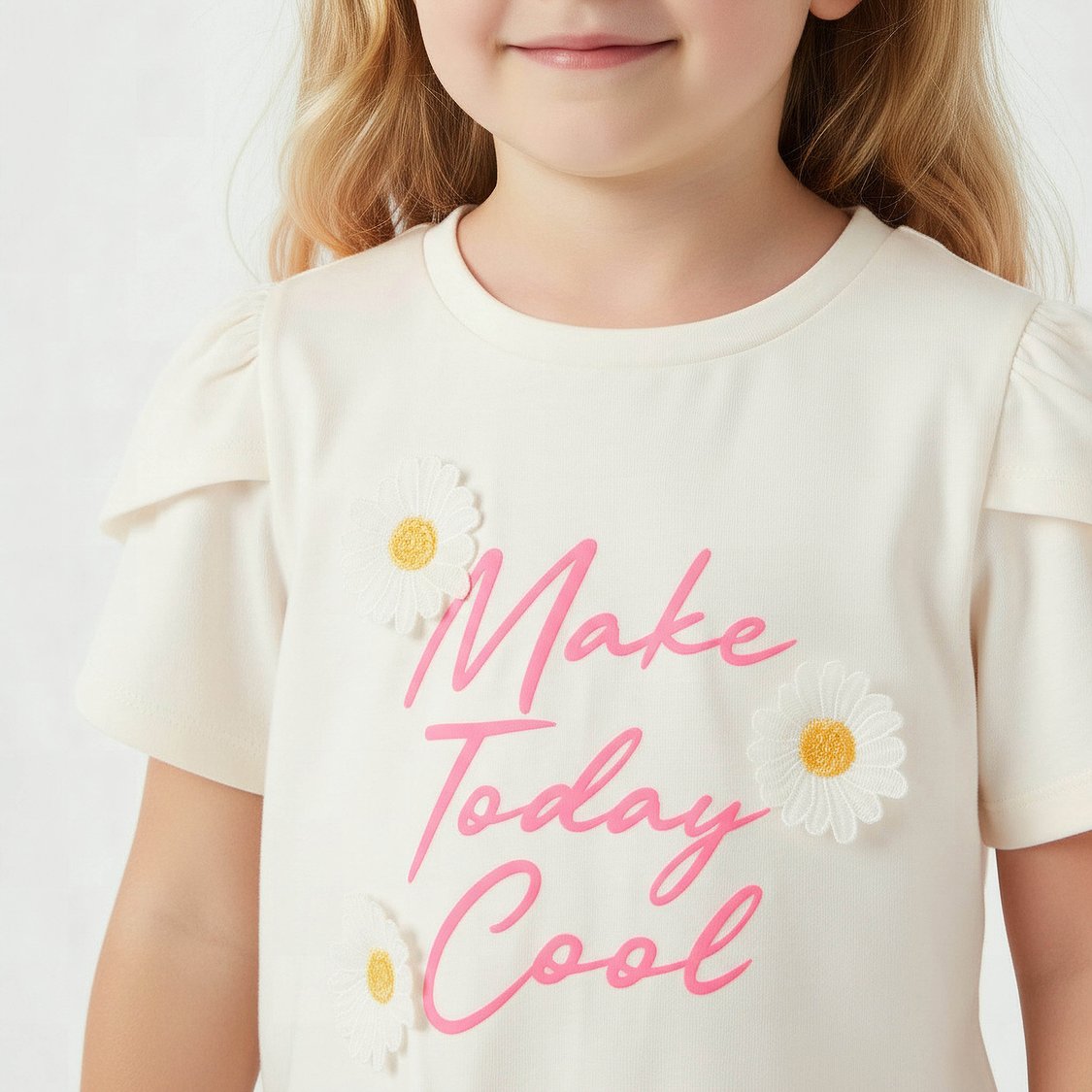 Juniors Floral Applique T-shirt