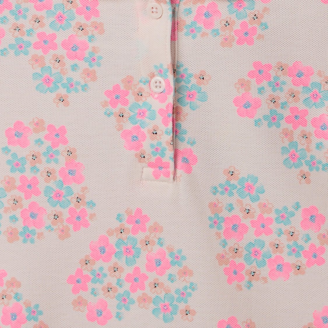 Juniors Floral Print Polo Dress