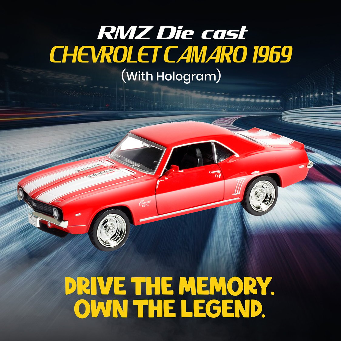 RMZ City Die Cast Chevrolet Camaro 1969 w Hologram Car