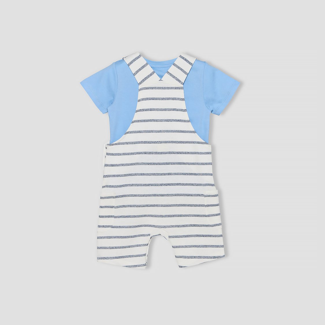 Juniors Printed Dungaree with T-shirt Set