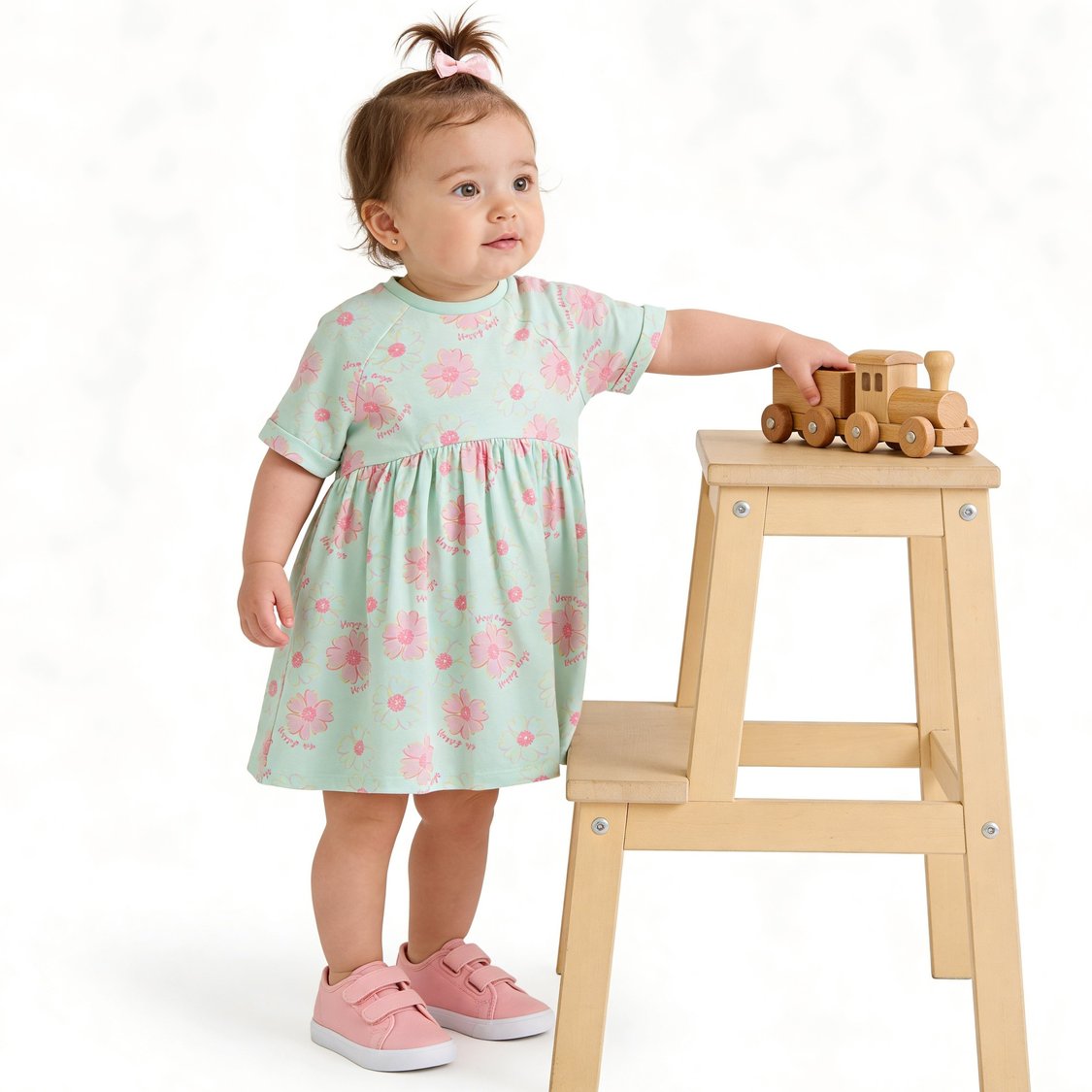 Juniors Floral Print A-Line Dress