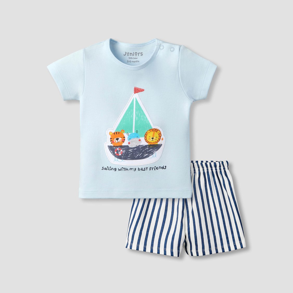Juniors Applique T-shirt & Short Set