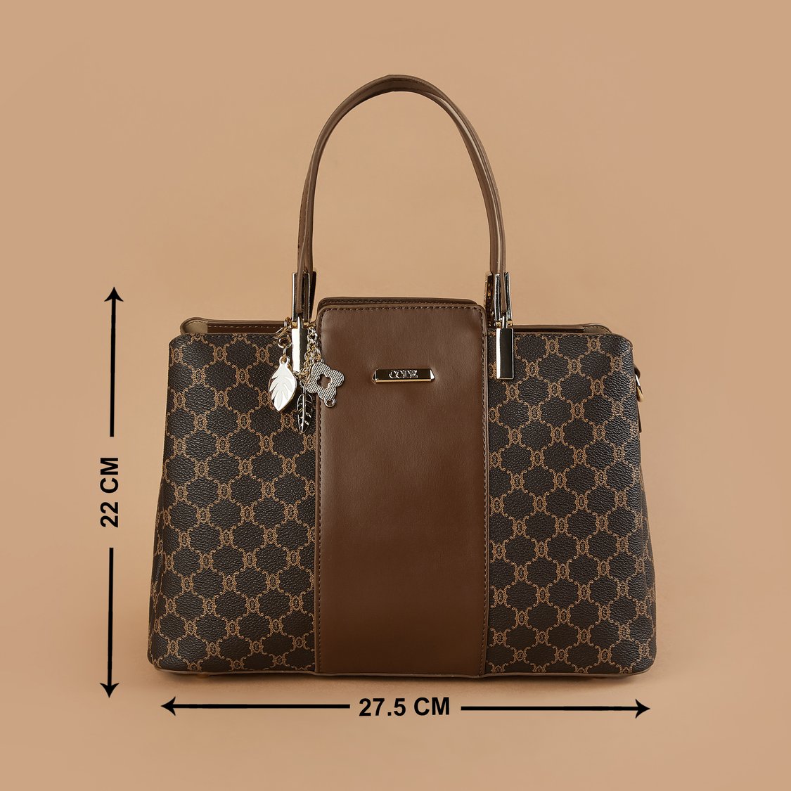 Buy CODE Monogram Print Handheld Bag from CODE at just INR 2299.0